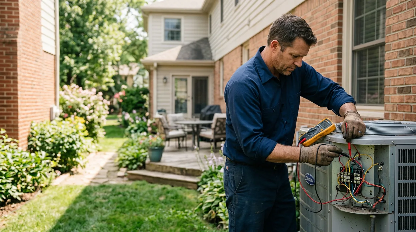 HVAC technician working near Dawson, ND